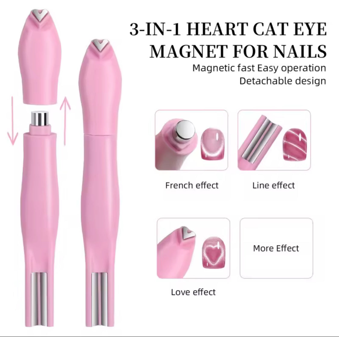 Pink Heart Magnetic Wand