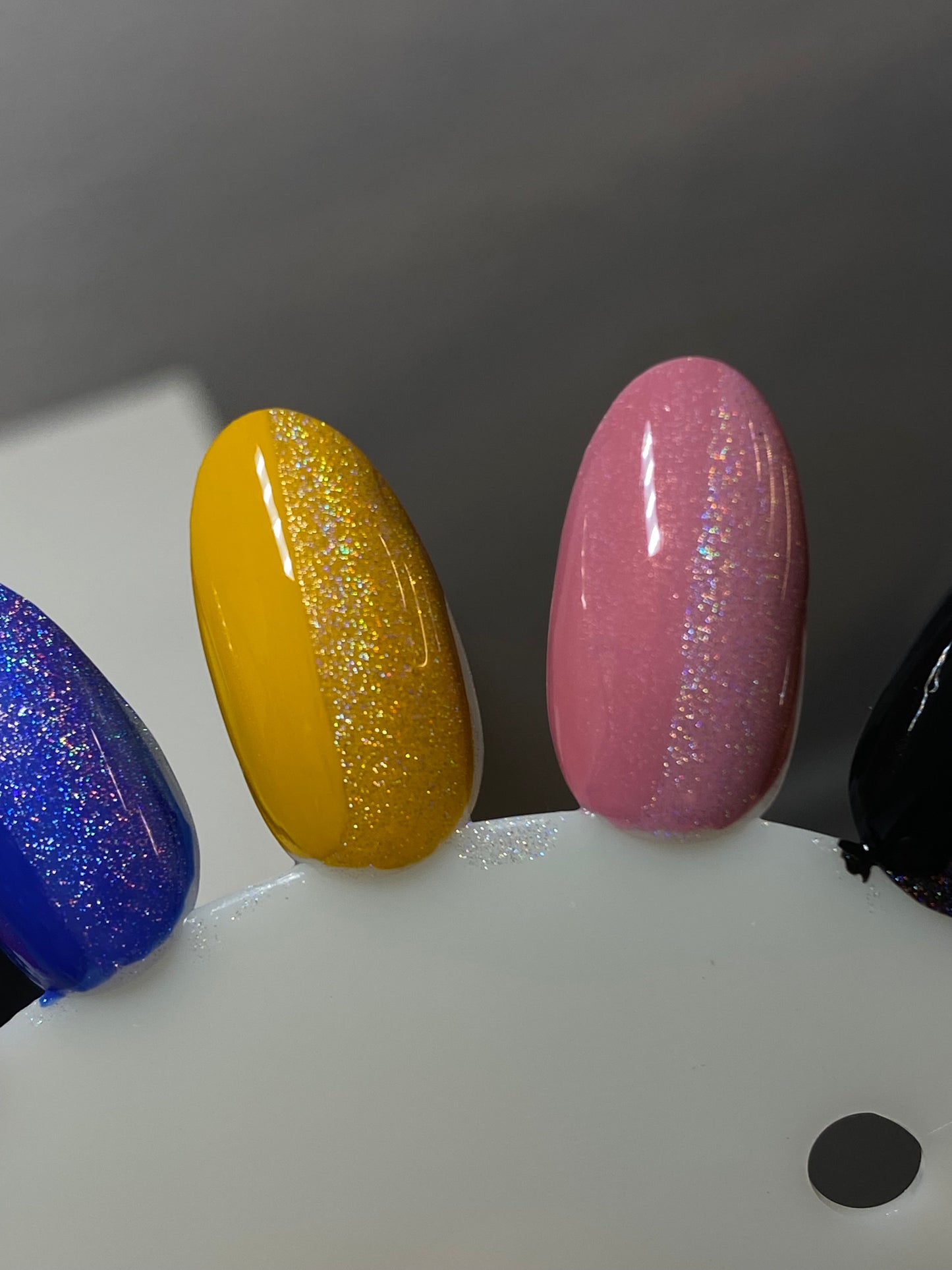 Holographic top coat