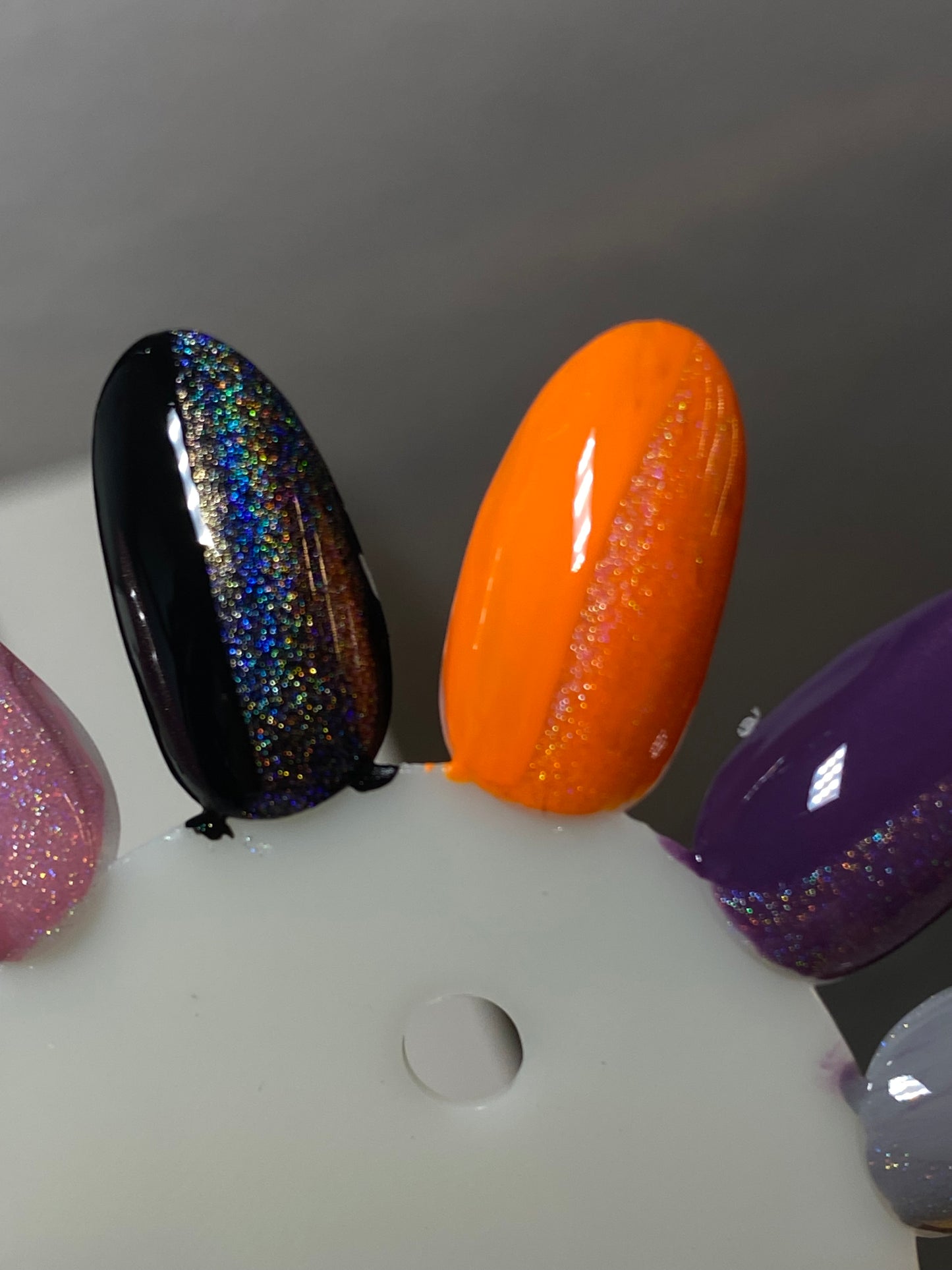 Holographic top coat