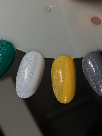 Holographic top coat