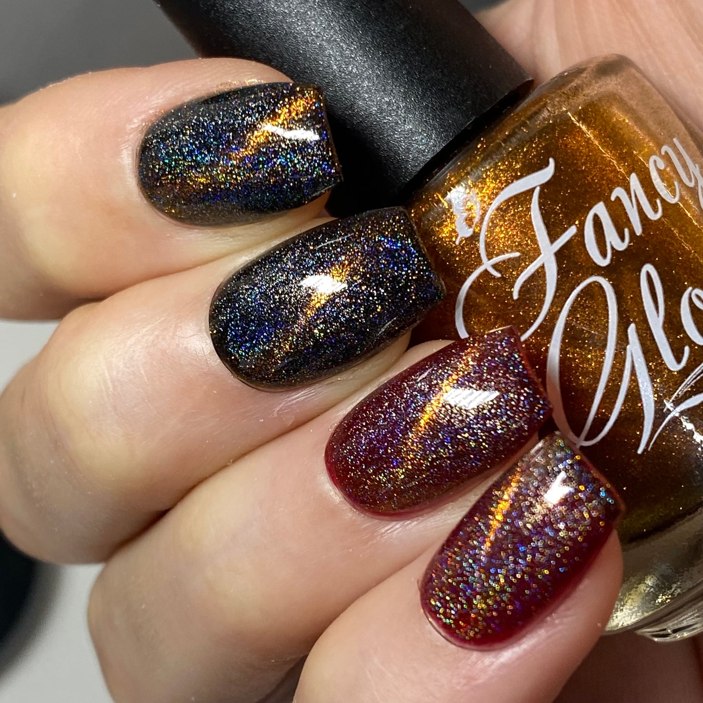Holographic top coat