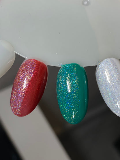 Holographic top coat