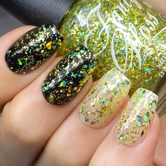 Chartreuse Holographic Shards