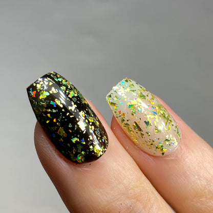Chartreuse Holographic Shards