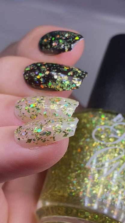 Chartreuse Holographic Shards